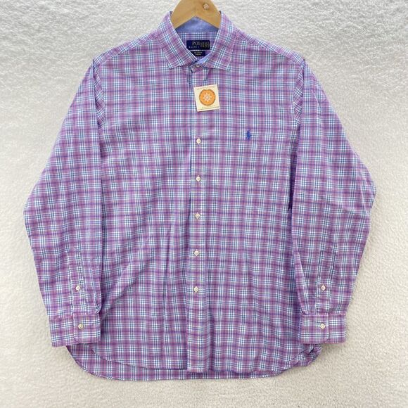 Ralph Lauren Shirts Men Large Multicolor Plaid Button Down Long Sleeve Lot of 3 - Picture 2 of 13